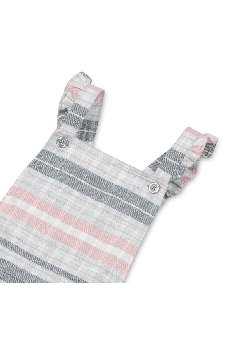 Baby Girls' Organic Ruffle Strap Skirtall, Infant, Alternate, color, Gray and Rose Plaid