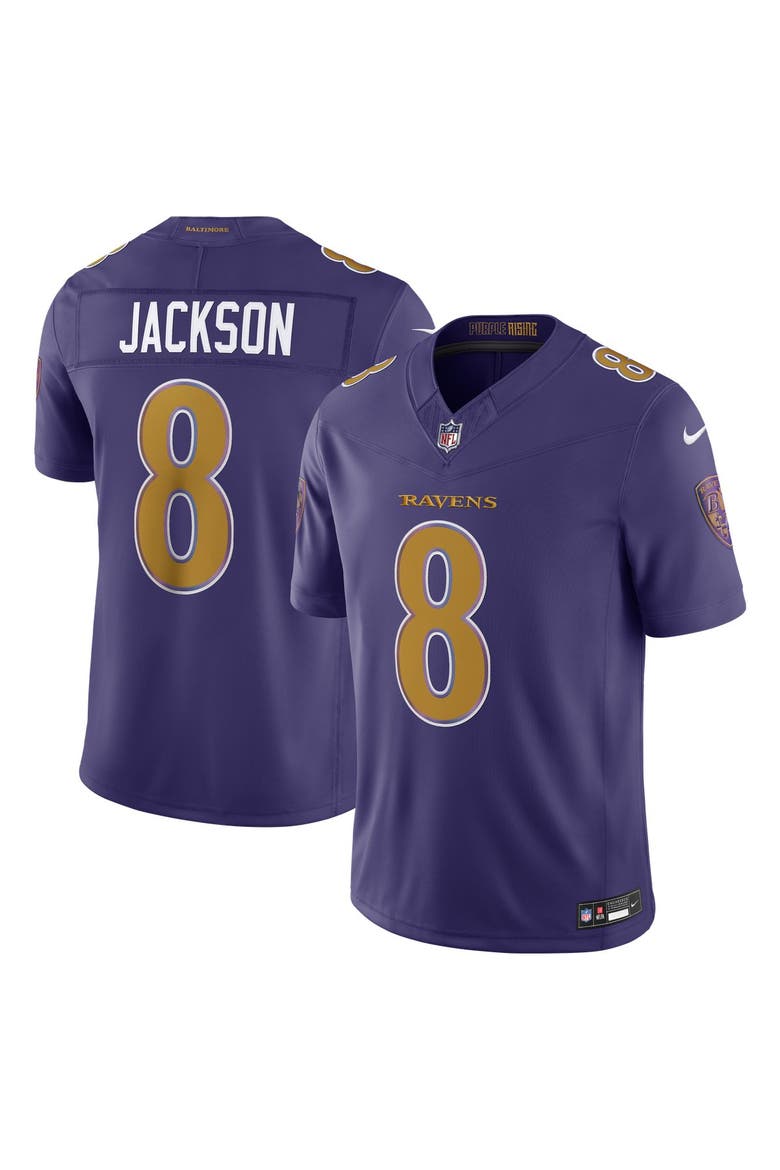 Men's Nike Lamar Jackson Purple Baltimore Ravens Alternate Vapor F.U.S.E. Stitched Limited Jersey, Main, color, Purple