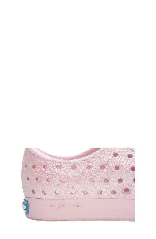 Native Shoes Kids' Jefferson Bling Glitter Slip-on Sneaker In Barely Pink Bling/barely Pink