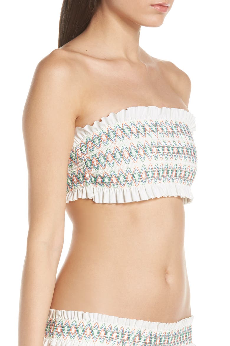 Costa Bandeau Bikini Top, Alternate, color, NEW IVORY