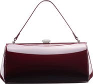 Nina Delsie-P Faux Patent Leather Frame Clutch