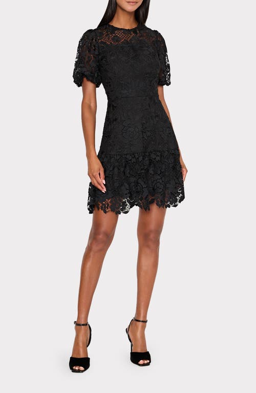 Milly Yasmin Rose Mosaic Mini Dress In Black