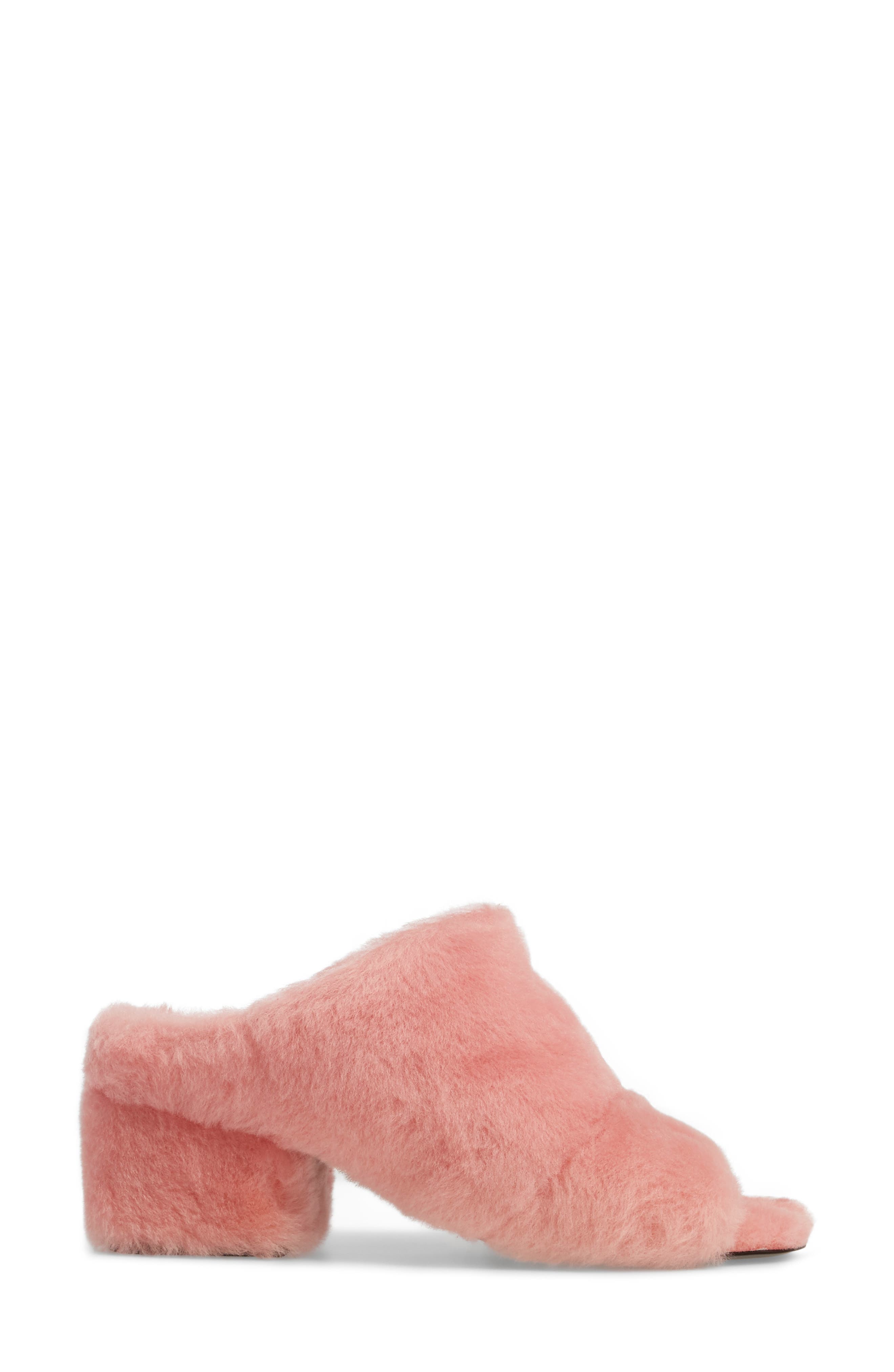 3.1 Phillip Lim Genuine Shearling Cube Mule, Alternate, color, 