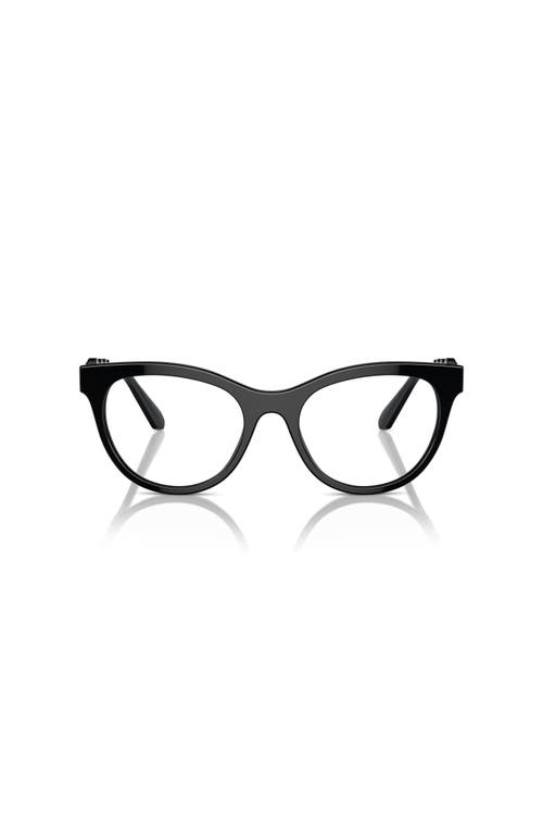 Swarovski 52mm Round Optical Glasses In Black