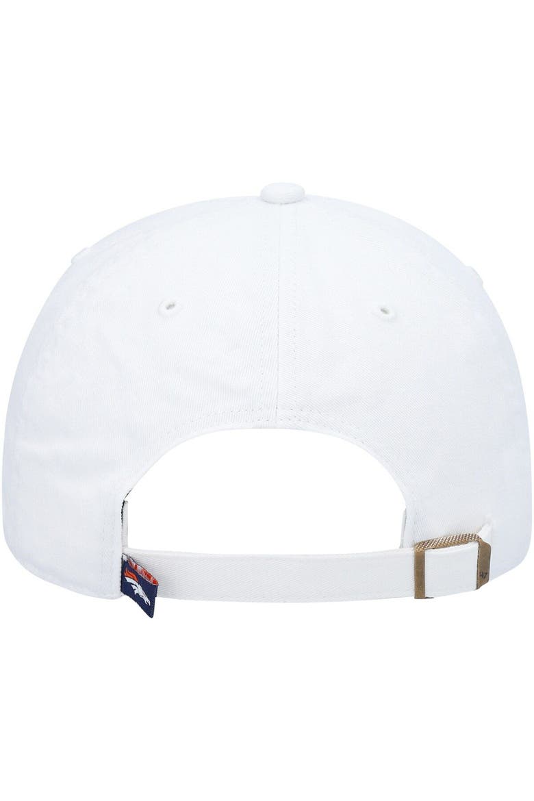 Men's '47 White Denver Broncos Clean Up Adjustable Hat, Alternate, color, White