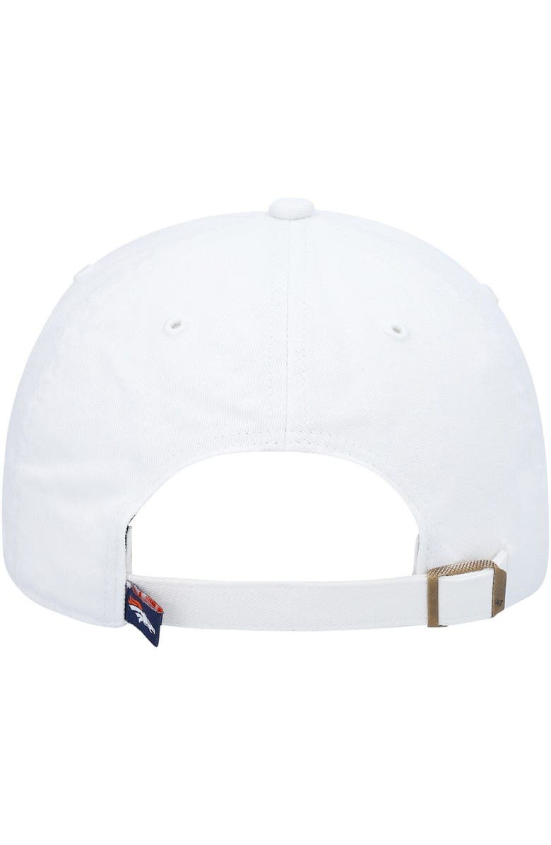 '47 Men's '47 White Denver Broncos Clean Up Adjustable Hat, Alternate, color,