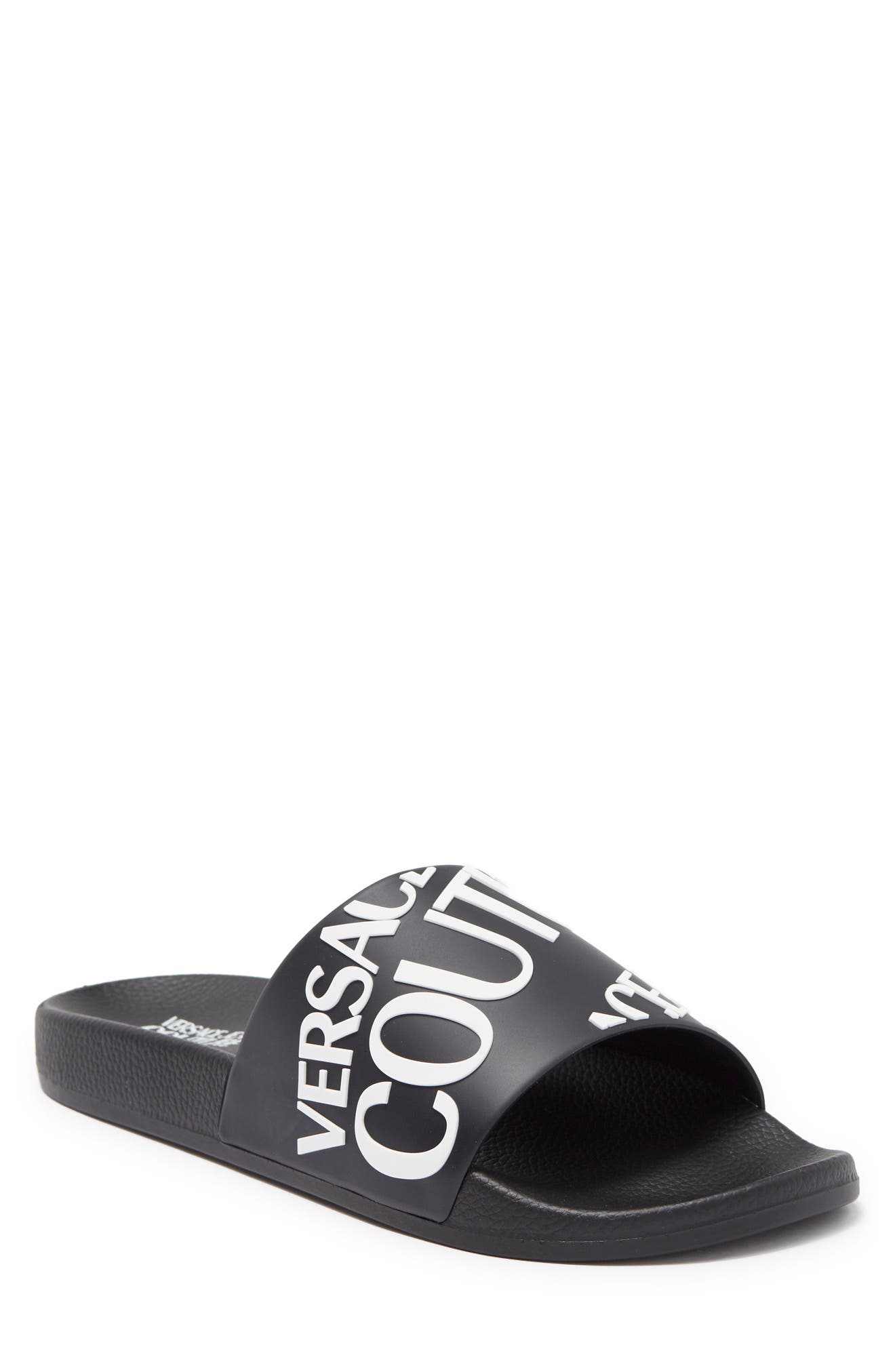 Versace Jeans Logo Slide Sandal, Main, color, 