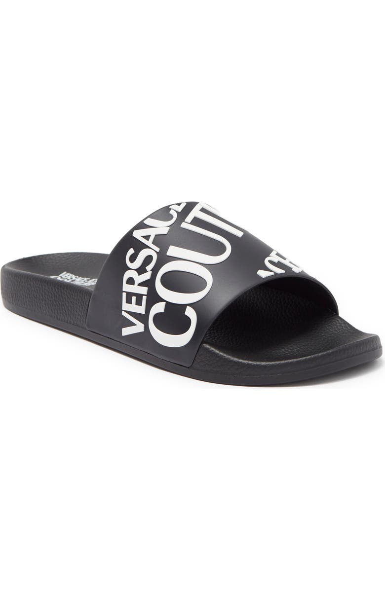 Versace Jeans Logo Slide Sandal, Main, color,
