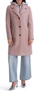 Kenneth Cole New York Textured Coat with Removable Hoodie Bib