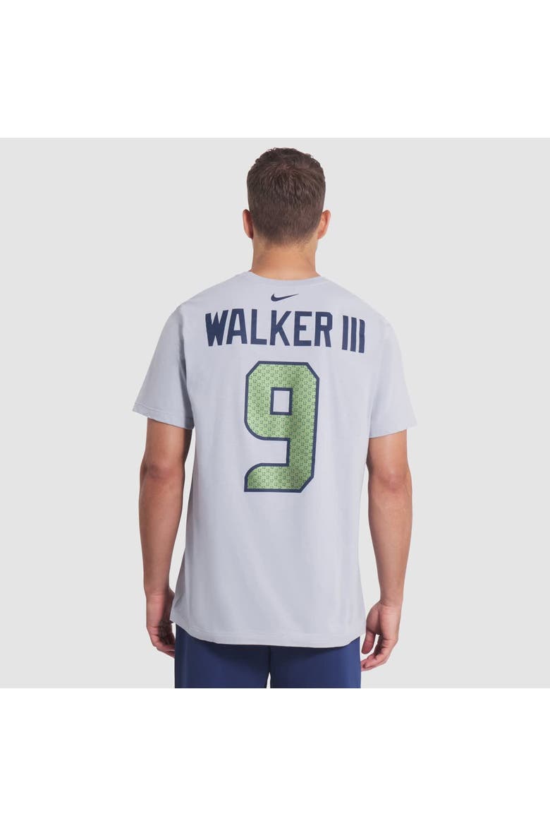 Men's Nike Kenneth Walker III Wolf Gray Seattle Seahawks 2025 Rivalries Collection Player Name & Number T-Shirt, Alternate, color, Gray