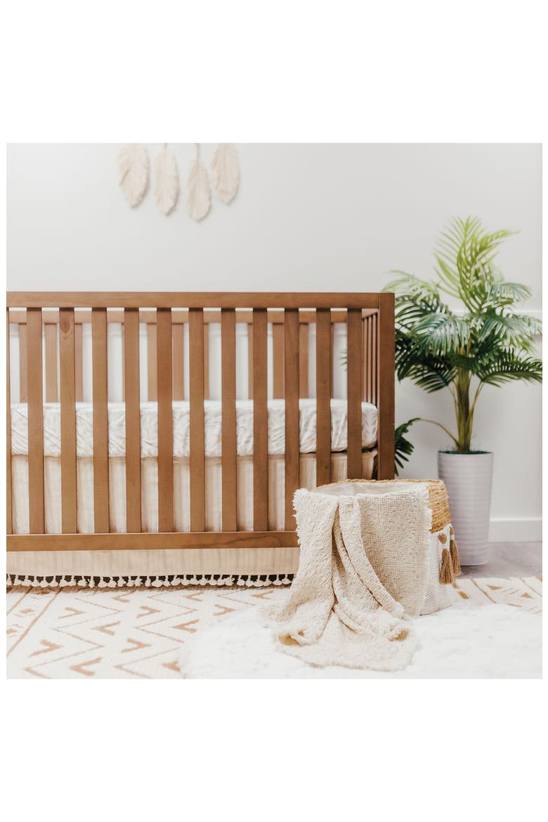 Oatmeal Boho Cotton Jacquard Baby Blanket, Alternate, color, CREAM
