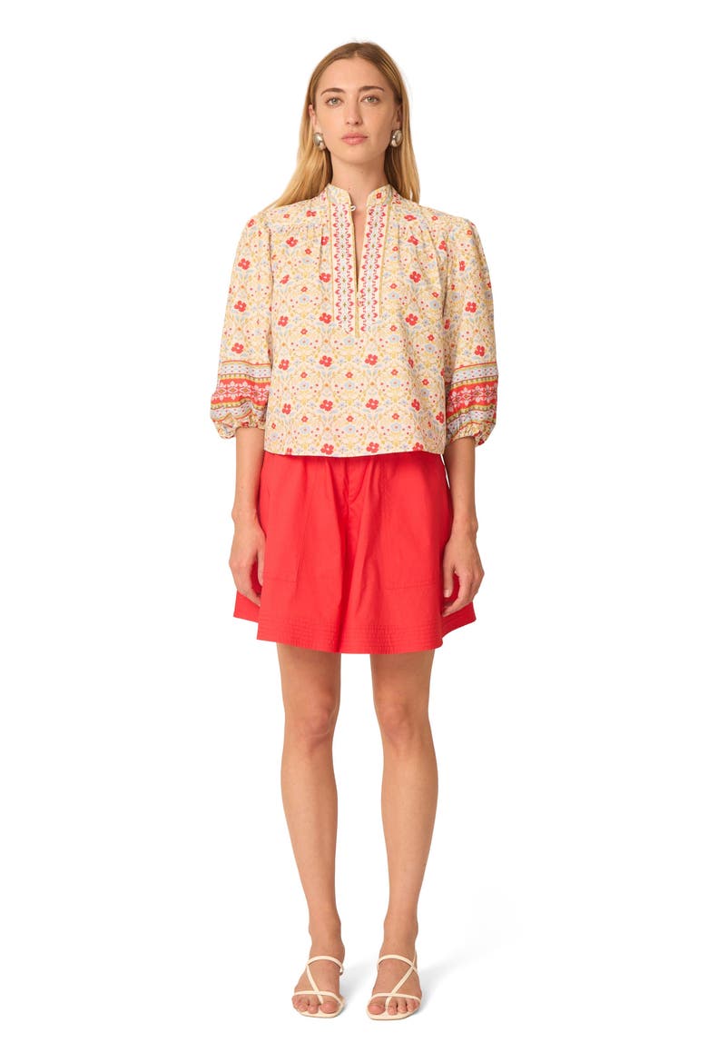 Bethany Blouse, Main, color, Red ditsy floral print