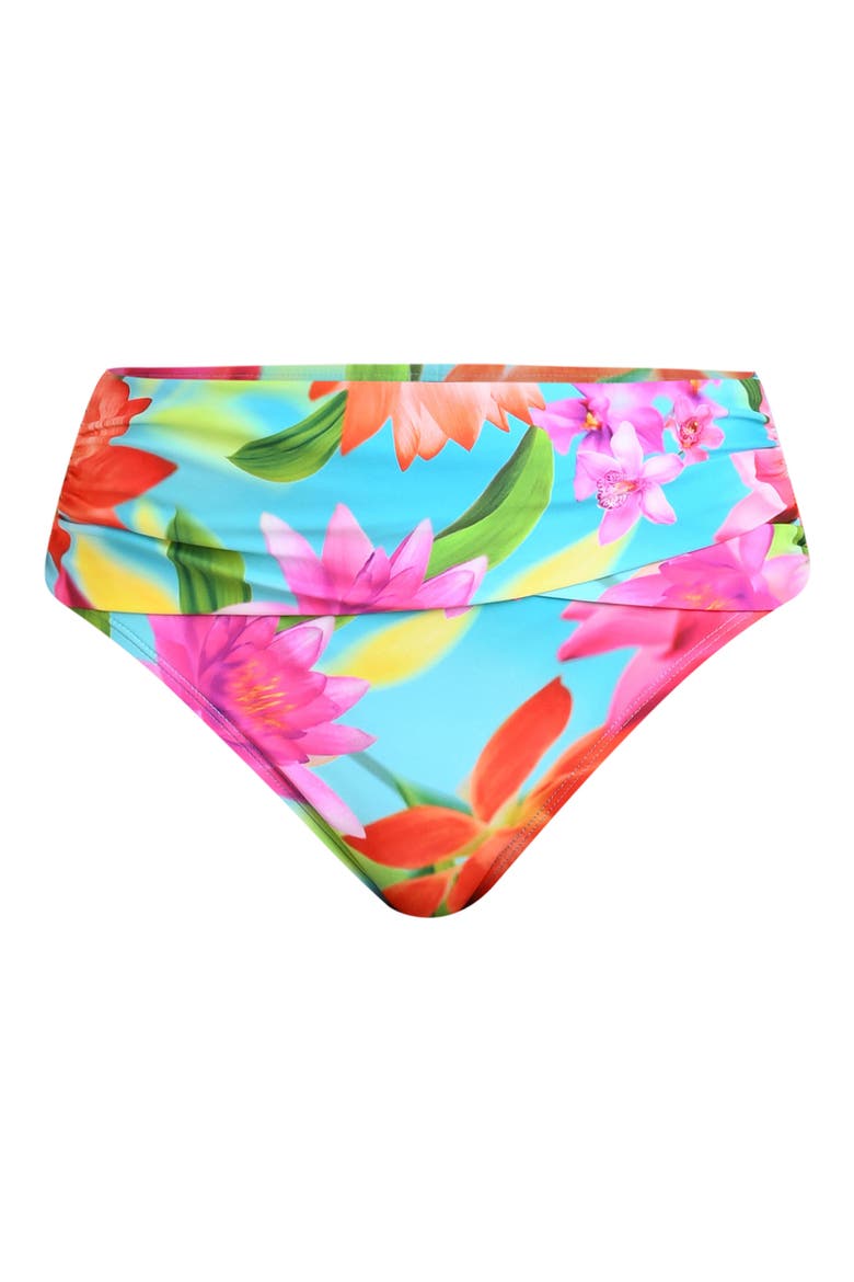 Sunset Botanica Overlap Bikini Bottoms, Alternate, color, BLUE/ GREEN MULTI