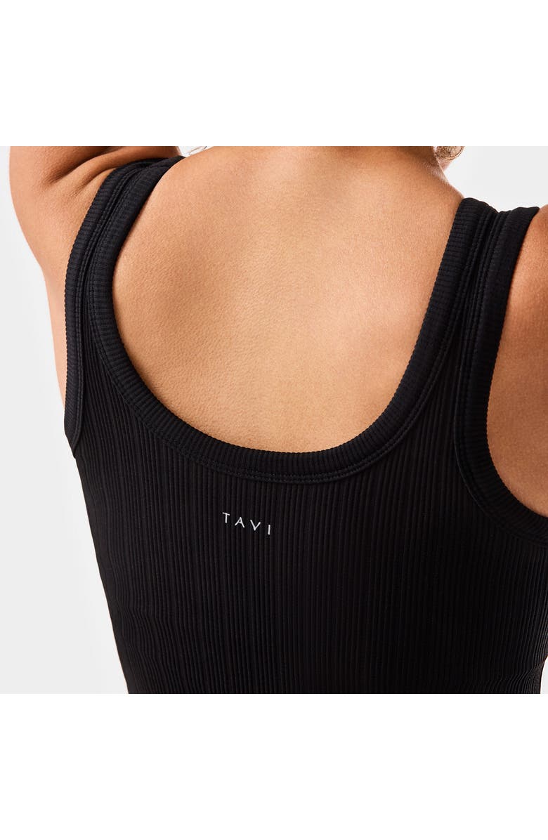 Tavi Seamless Vibe Rib Bra, Alternate, color, Ebony