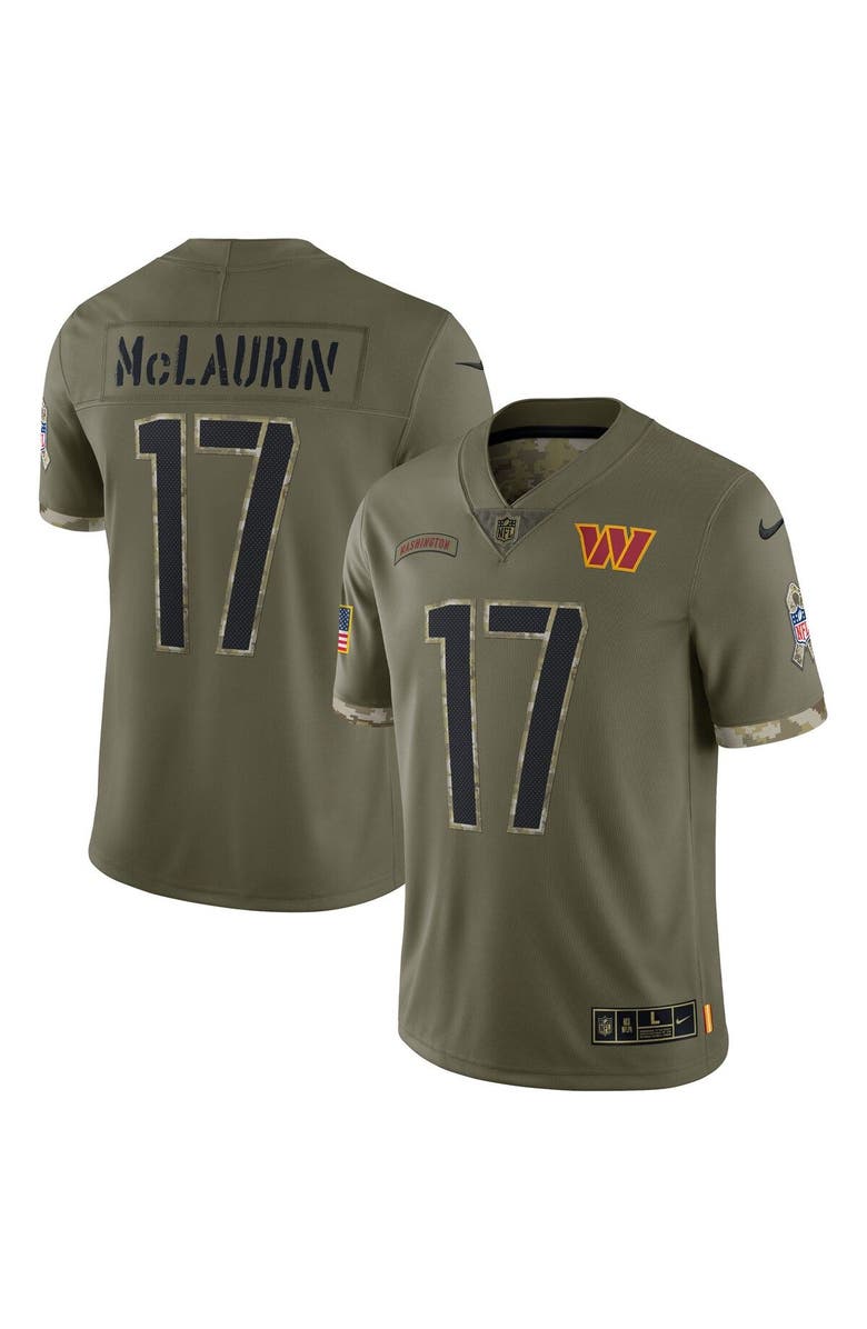 Nike Men's Nike Terry McLaurin Olive Washington Commanders 2022 Salute To Service Limited Jersey, Alternate, color,