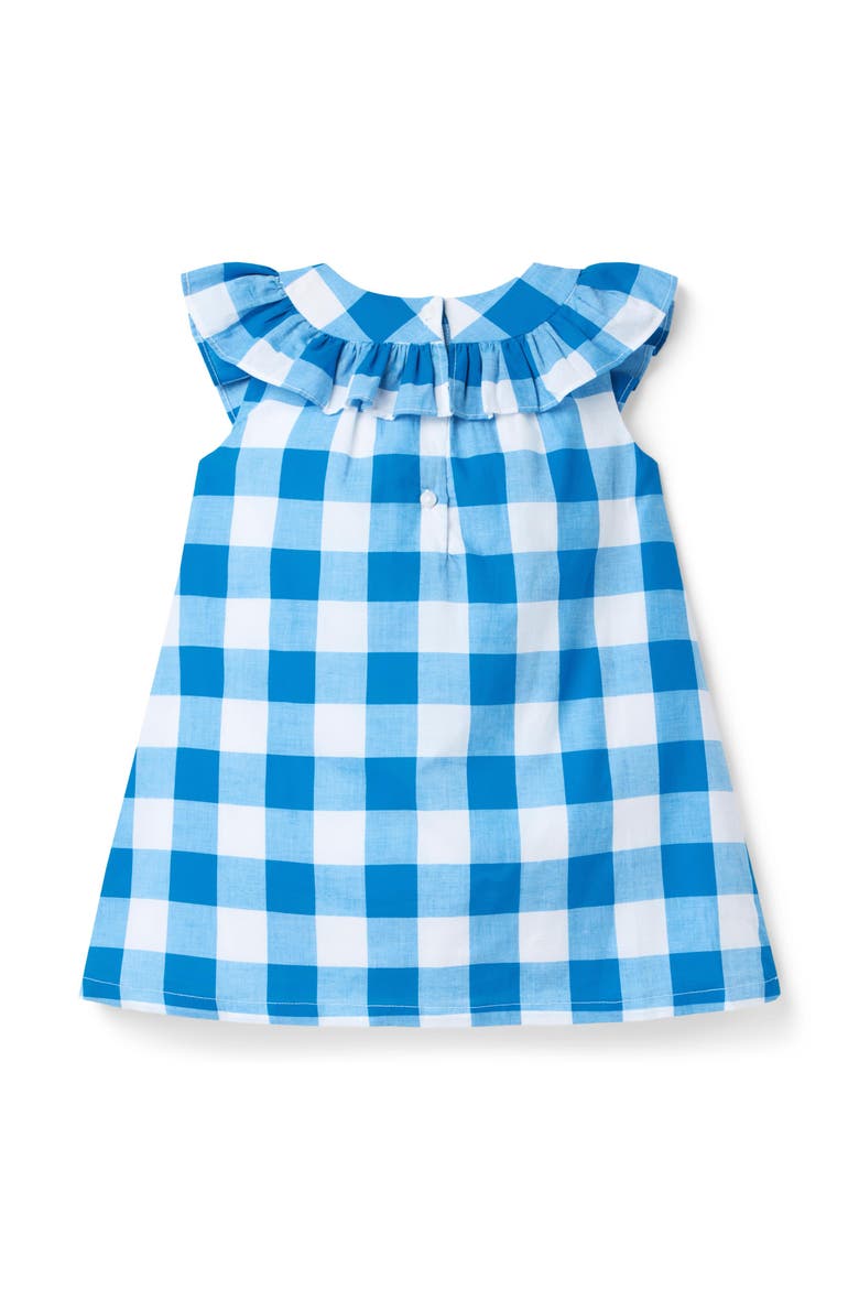 Gingham Ruffle Dress, Alternate, color, Blue
