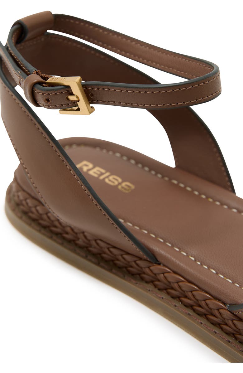 Reiss Emma Ankle Strap Sandal, Alternate, color, Tan