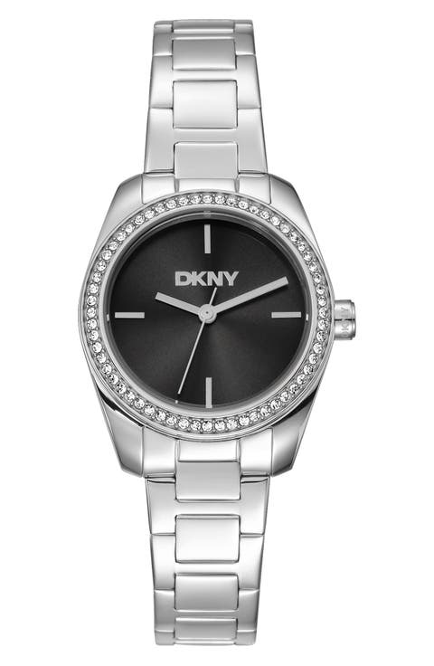 Evening Crystal Bezel Bracelet Watch, 28mm