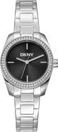 DKNY Evening Crystal Bezel Bracelet Watch, 28mm