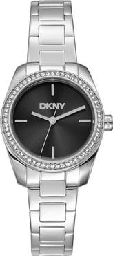 DKNY Evening Crystal Bezel Bracelet Watch, 28mm