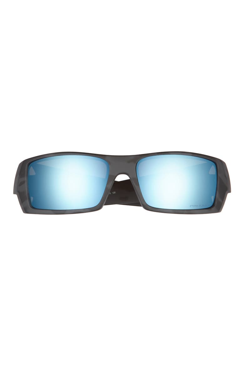 Gascan® 60mm Polarized Rectangular Sunglasses, Main, color, MATTE BLACK CAMO/ DEEP WATER