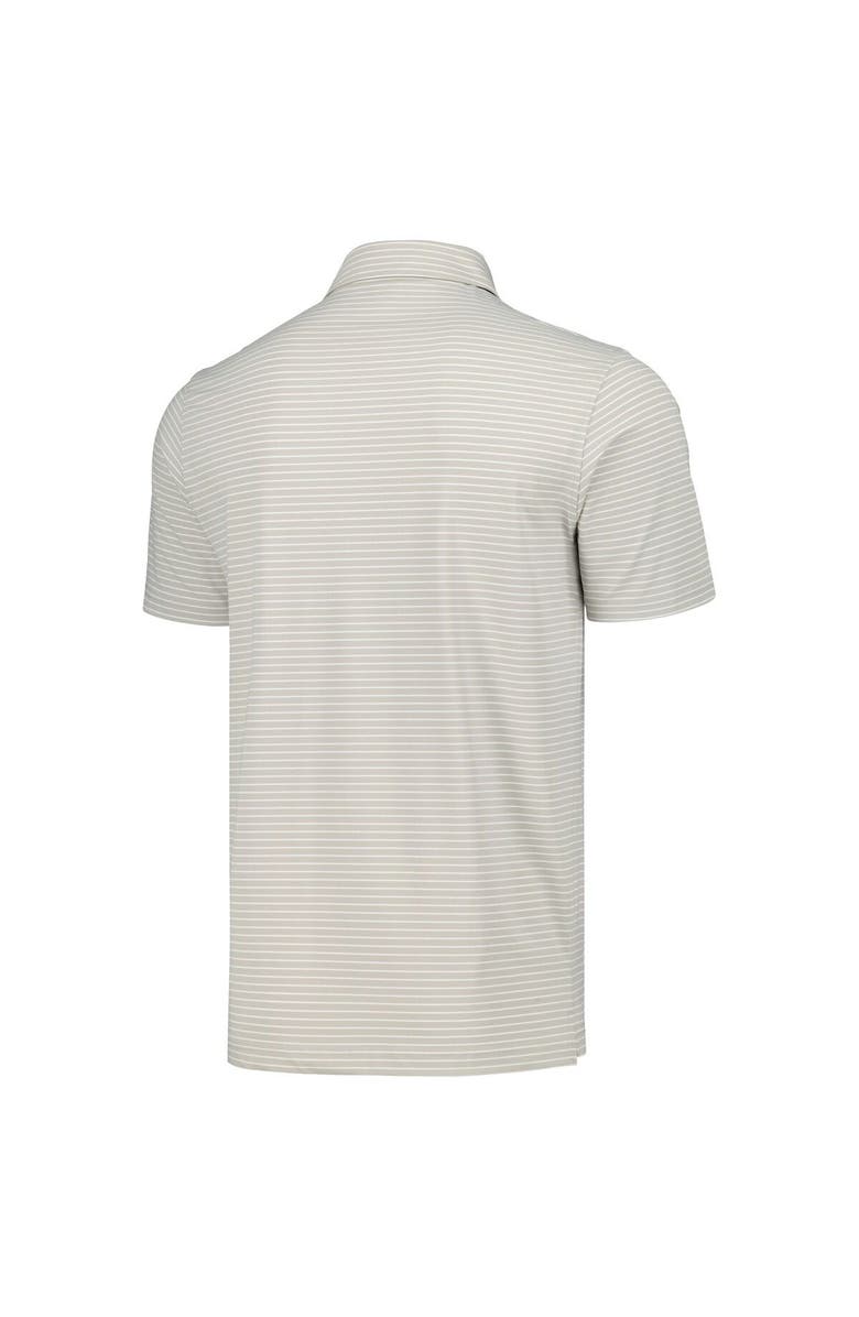 Full Turn Men's Gray Churchill Downs The Carmel EcoTec Stripe Polo, Alternate, color, Gray