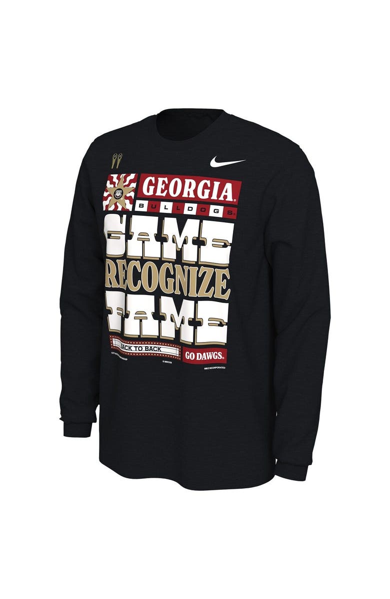 Nike Men's Nike Black Georgia Bulldogs College Football Playoff 2022 National Champions Locker Room Long Sleeve T-Shirt, Alternate, color,
