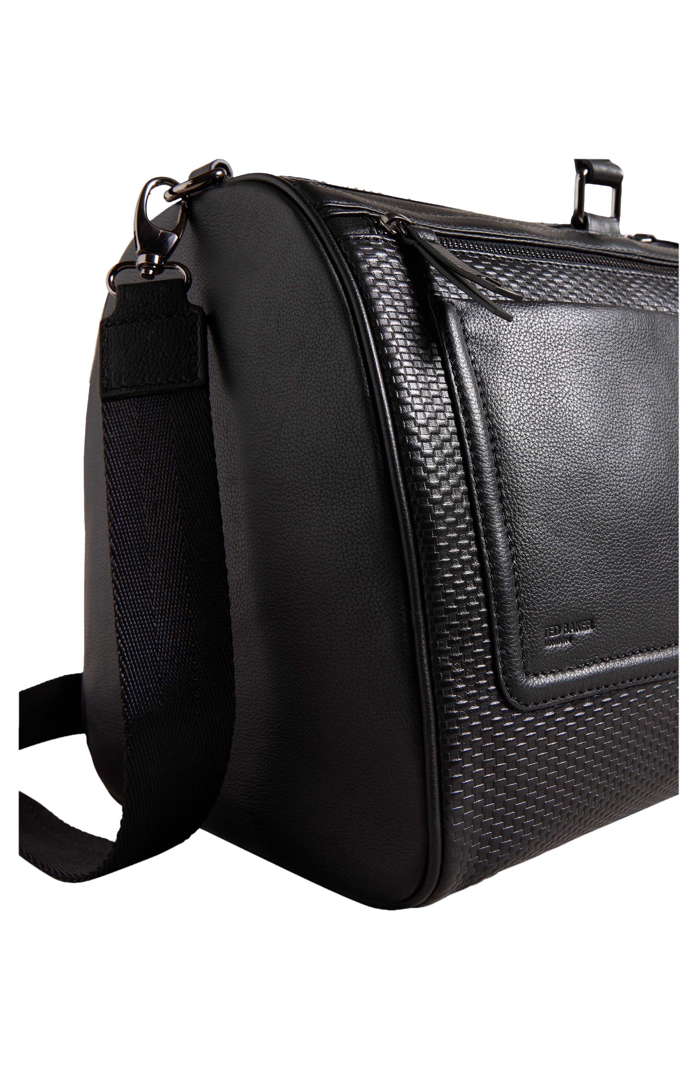 Ted Baker London Canvay Leather Duffle Bag, Alternate, color, 