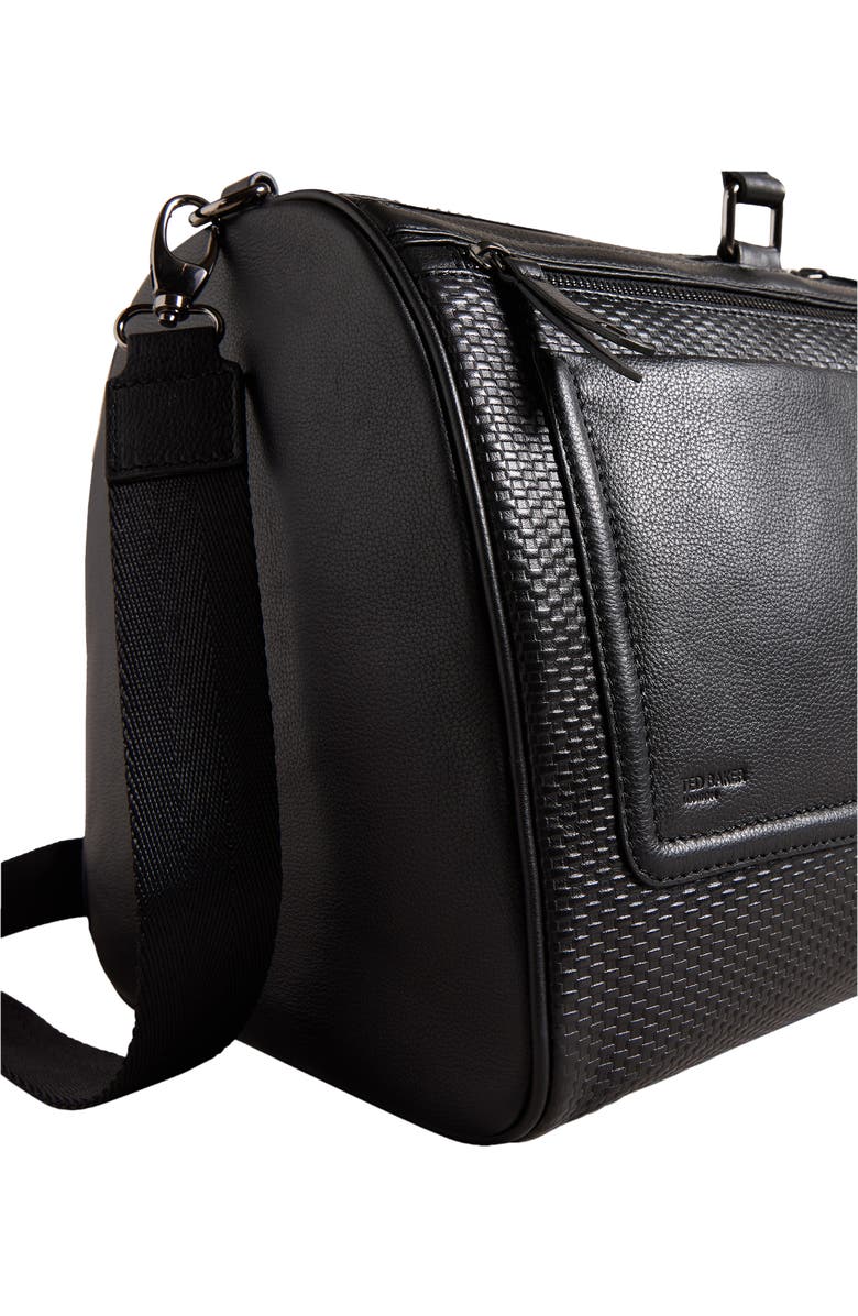 Ted Baker London Canvay Leather Duffle Bag, Alternate, color,