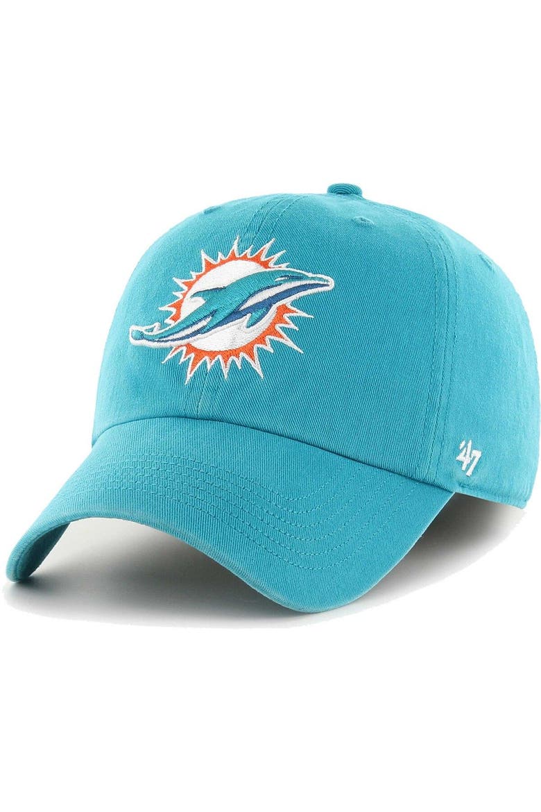 Men's '47 Aqua Miami Dolphins Franchise Logo Fitted Hat, Main, color, Aqua