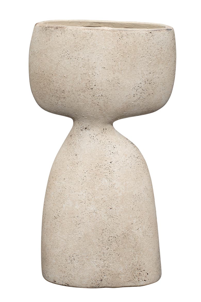 Anatomy Ceramic Decorative Vase, Main, color, Cream