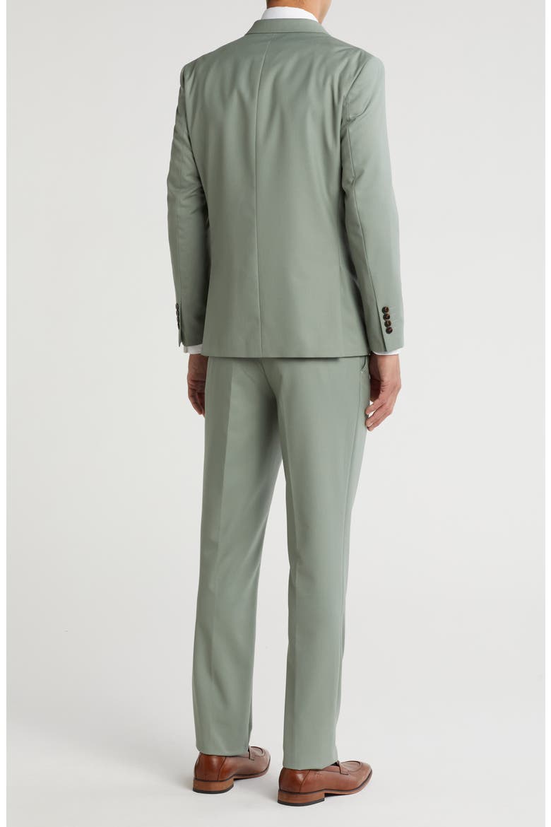 Slim Fit Solid Double Breasted Suit, Alternate, color, SAGE
