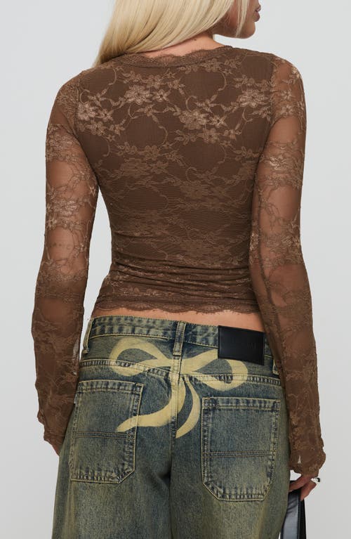Princess Polly Pitter Long Sleeve Floral Mesh Top