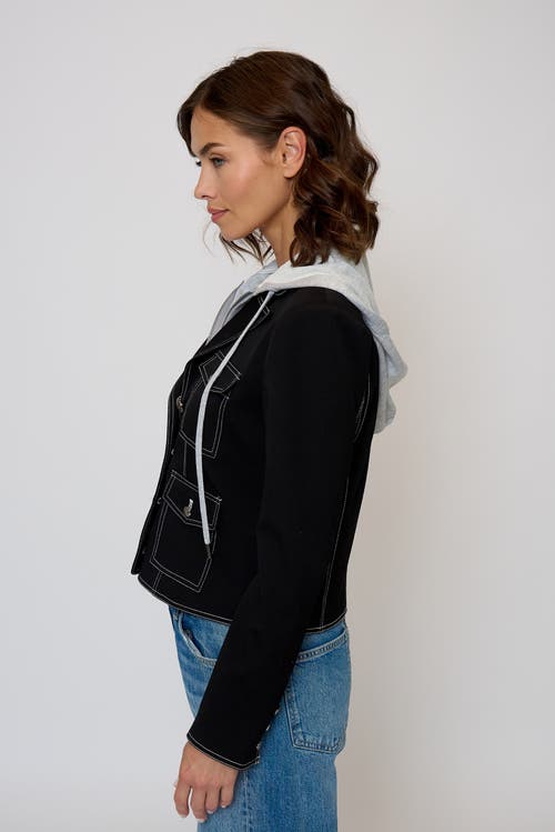 Central Park West Maribel Cropped Four-pocket Dickie Jacket In Black