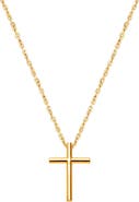 Tiny Blessings 14K Gold Rounded Cross Necklace
