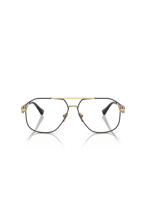 Versace 59mm Pilot Optical Glasses In Gold