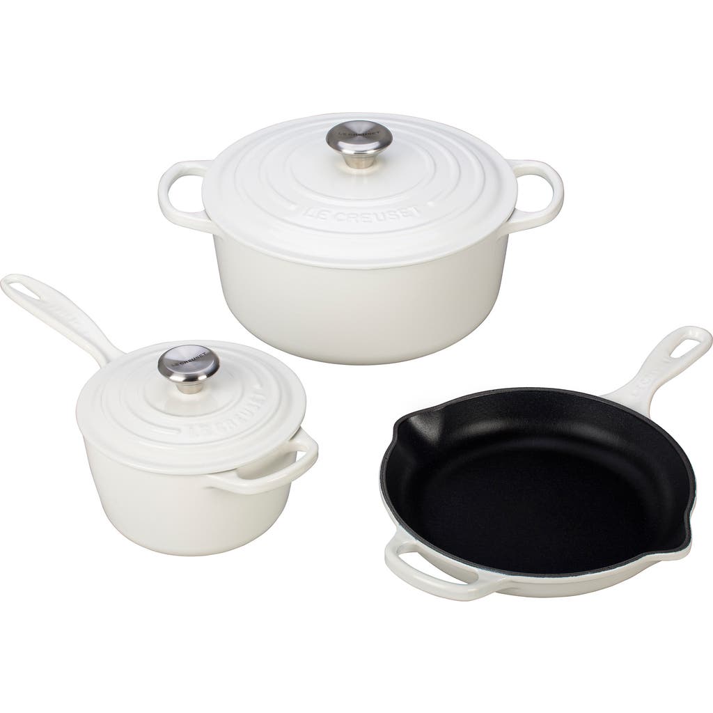Le Creuset Enameled Cast Iron In White