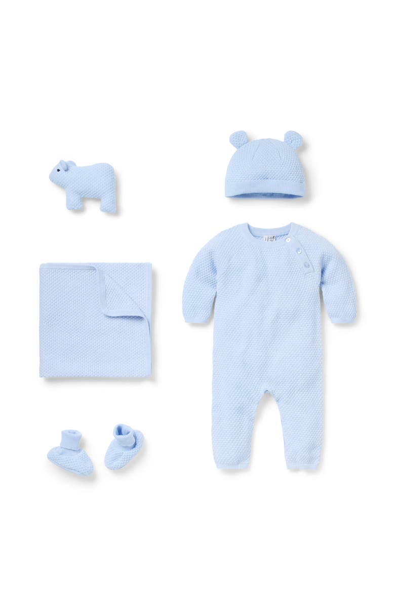 Janie and Jack Baby Bundle of Love Textured Knit Gift Set, Main, color, Blue