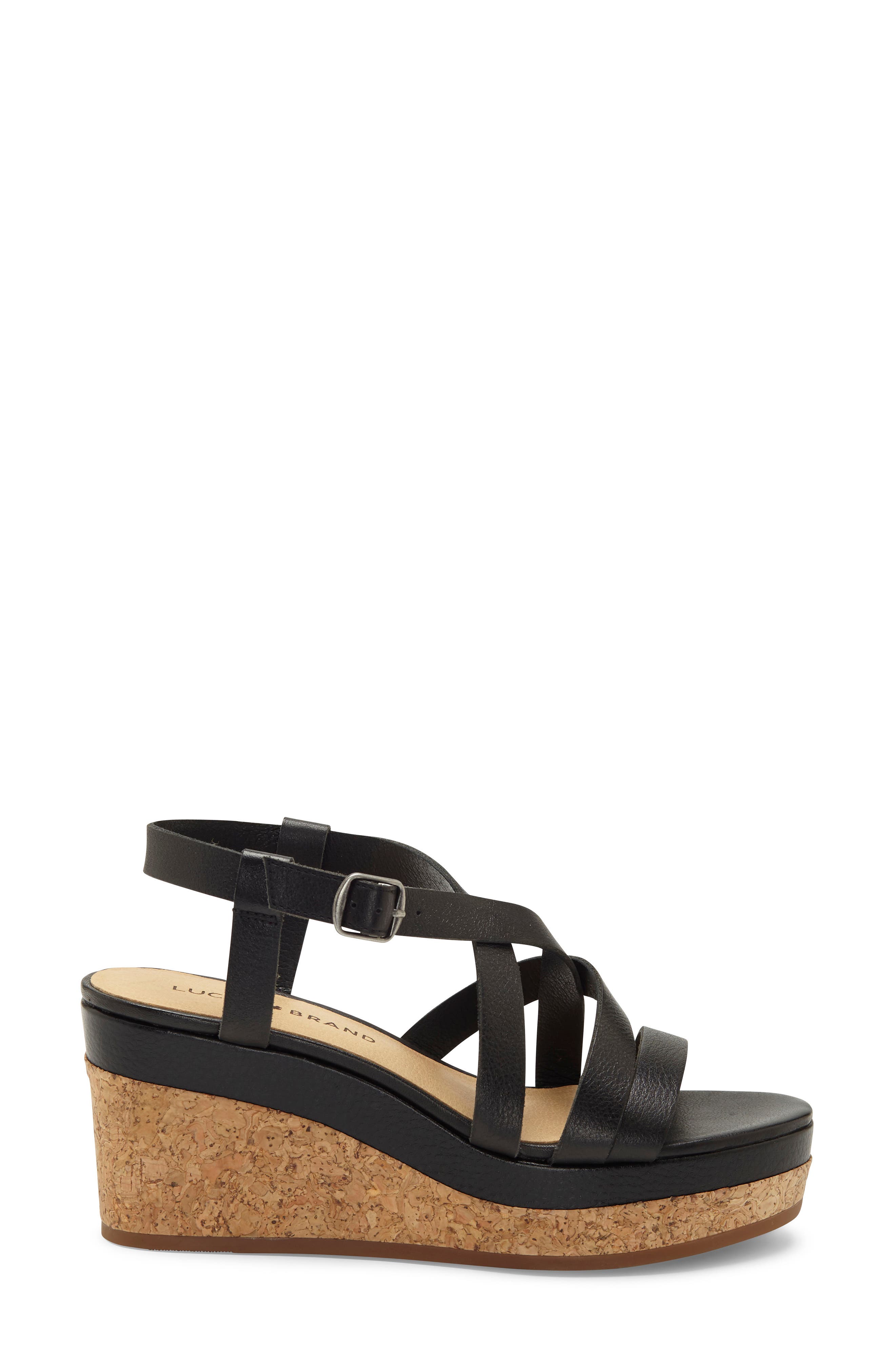 Lucky Brand Batikah Strappy Wedge Sandal, Alternate, color, 