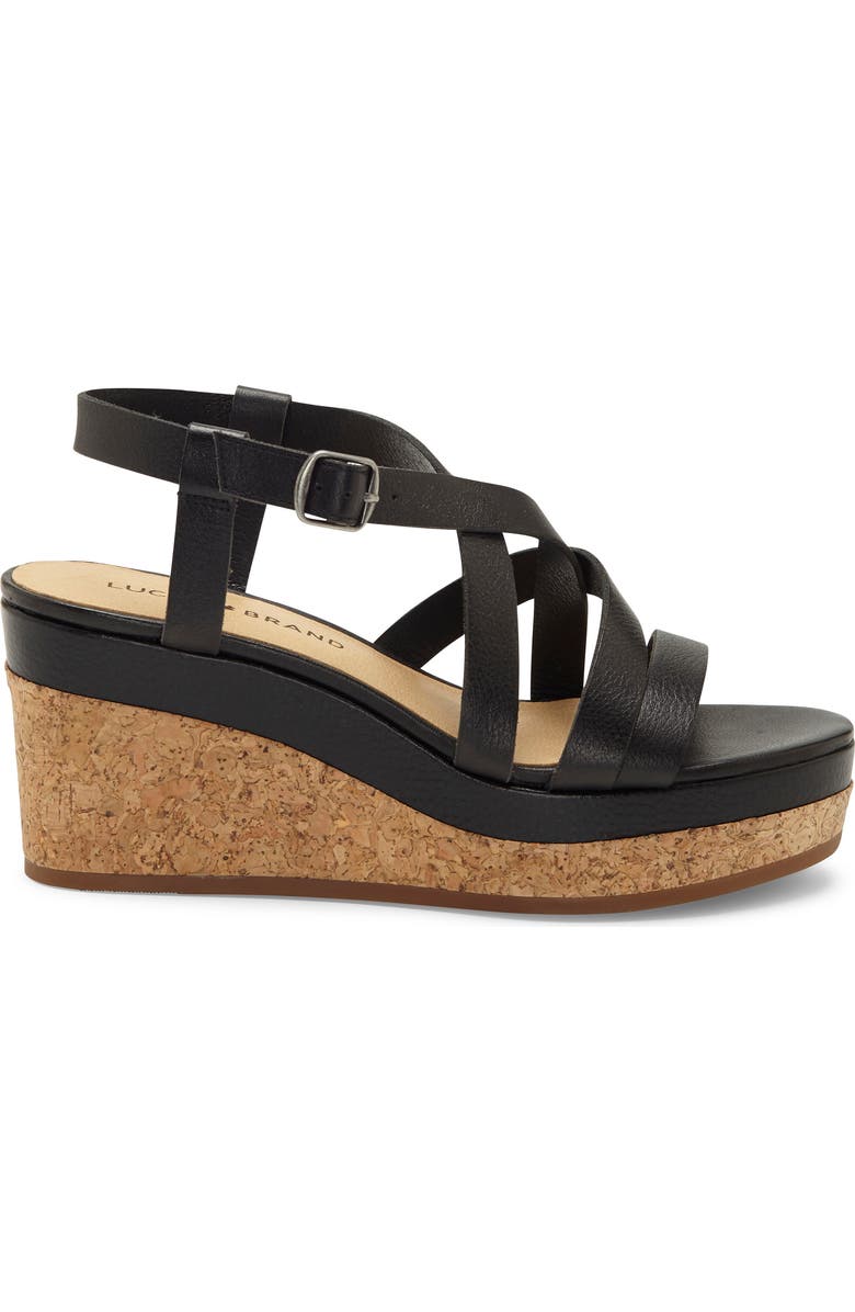 Lucky Brand Batikah Strappy Wedge Sandal, Alternate, color,