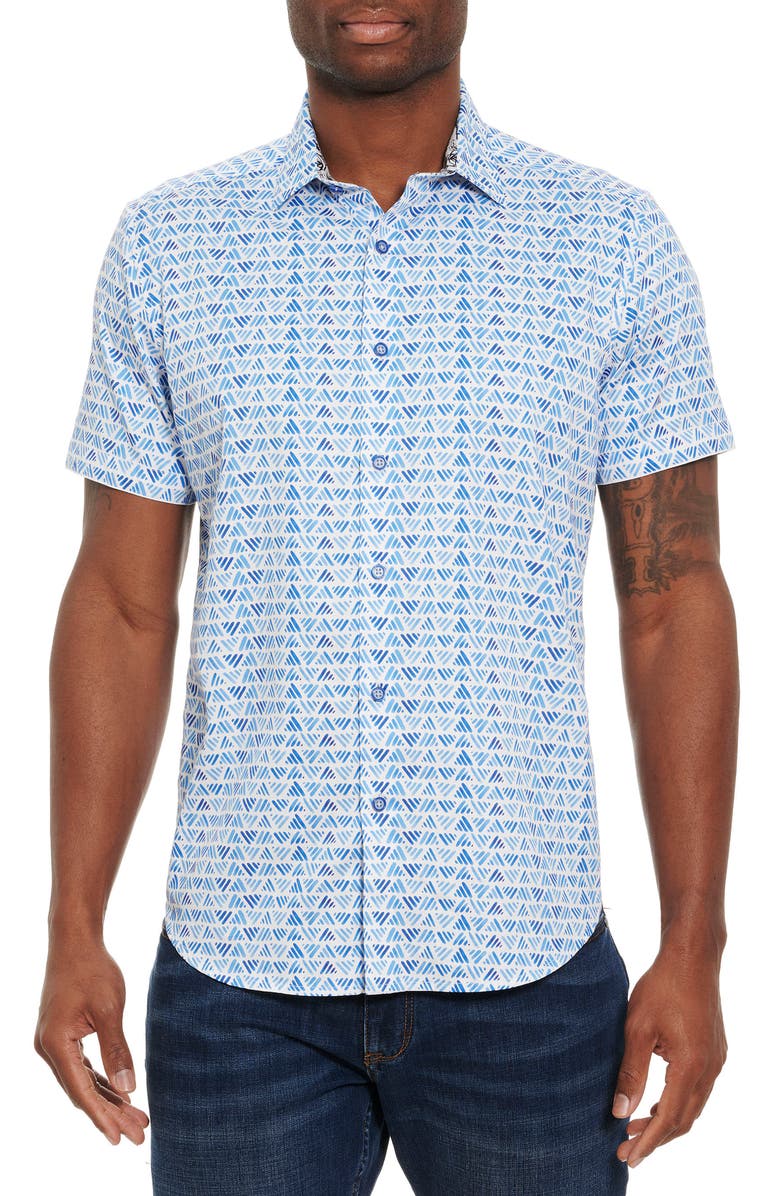 Robert Graham Plover Short Sleeve Shirt, Main, color, 