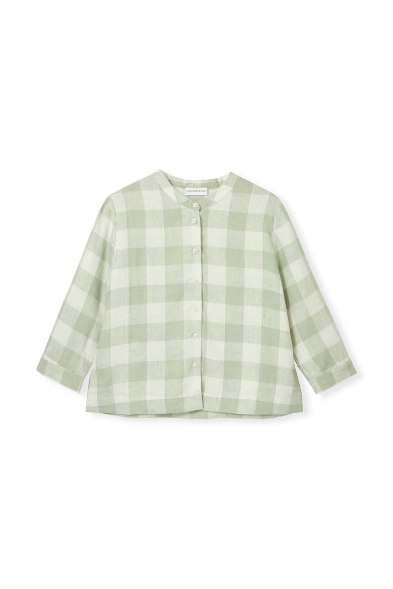 Check Swing Blouse, Alternate, color, Mineral Check