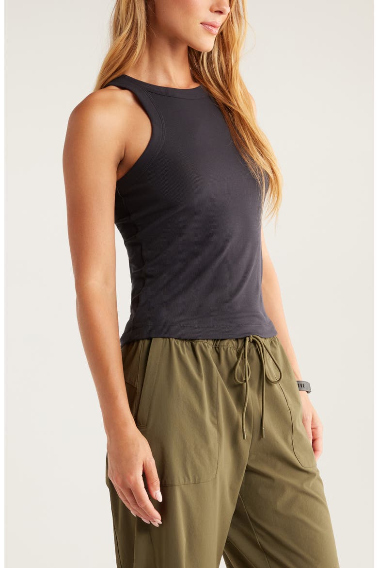 Go-To Rib Performance Tank, Alternate, color, BLACK