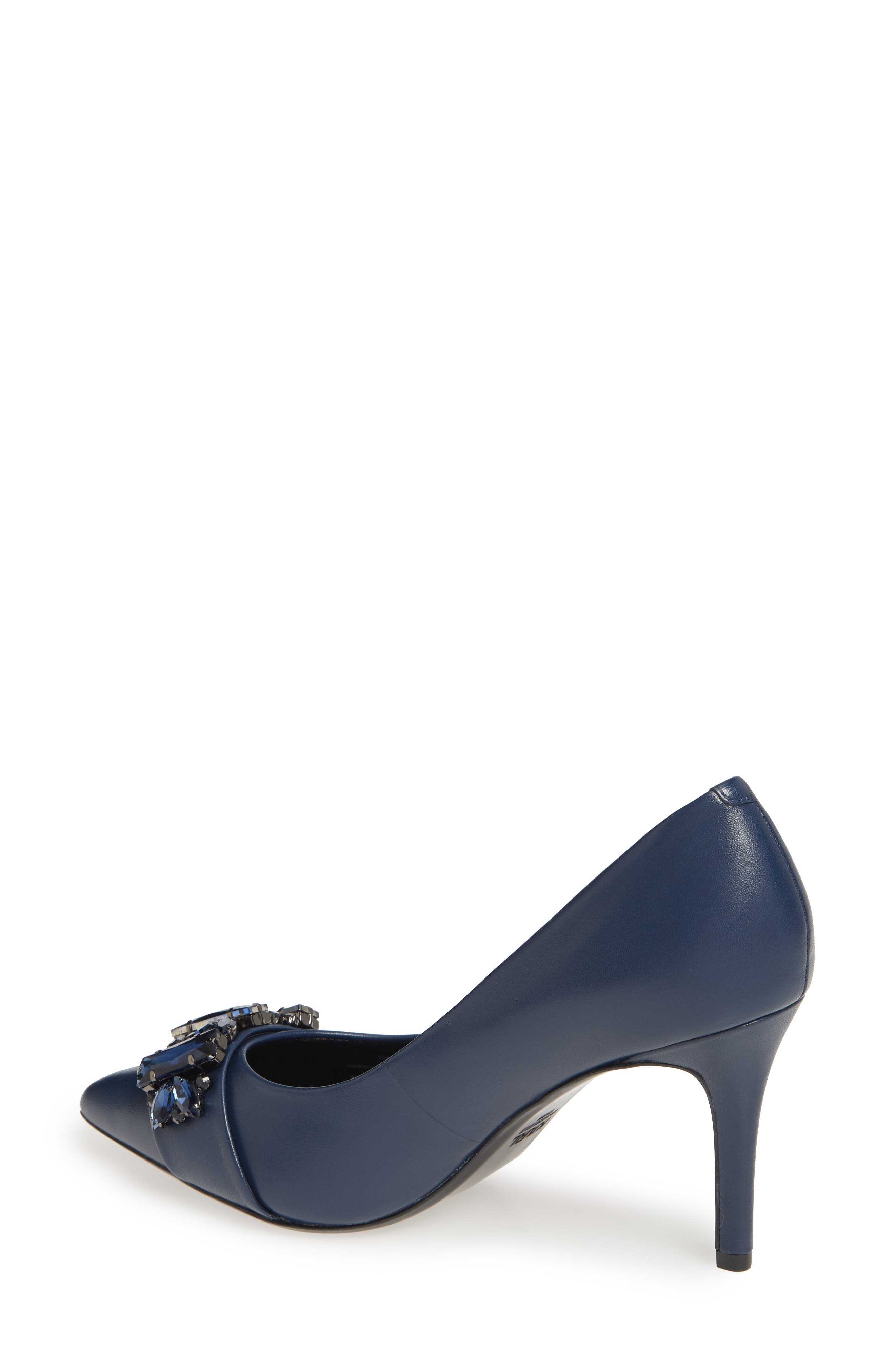 Rada Embellished Pump, Alternate, color, INK LEATHER
