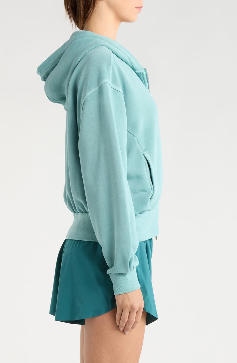 Beyond Yoga Fade Out Full Zip Hoodie, Alternate, color, Washed Teal Sea