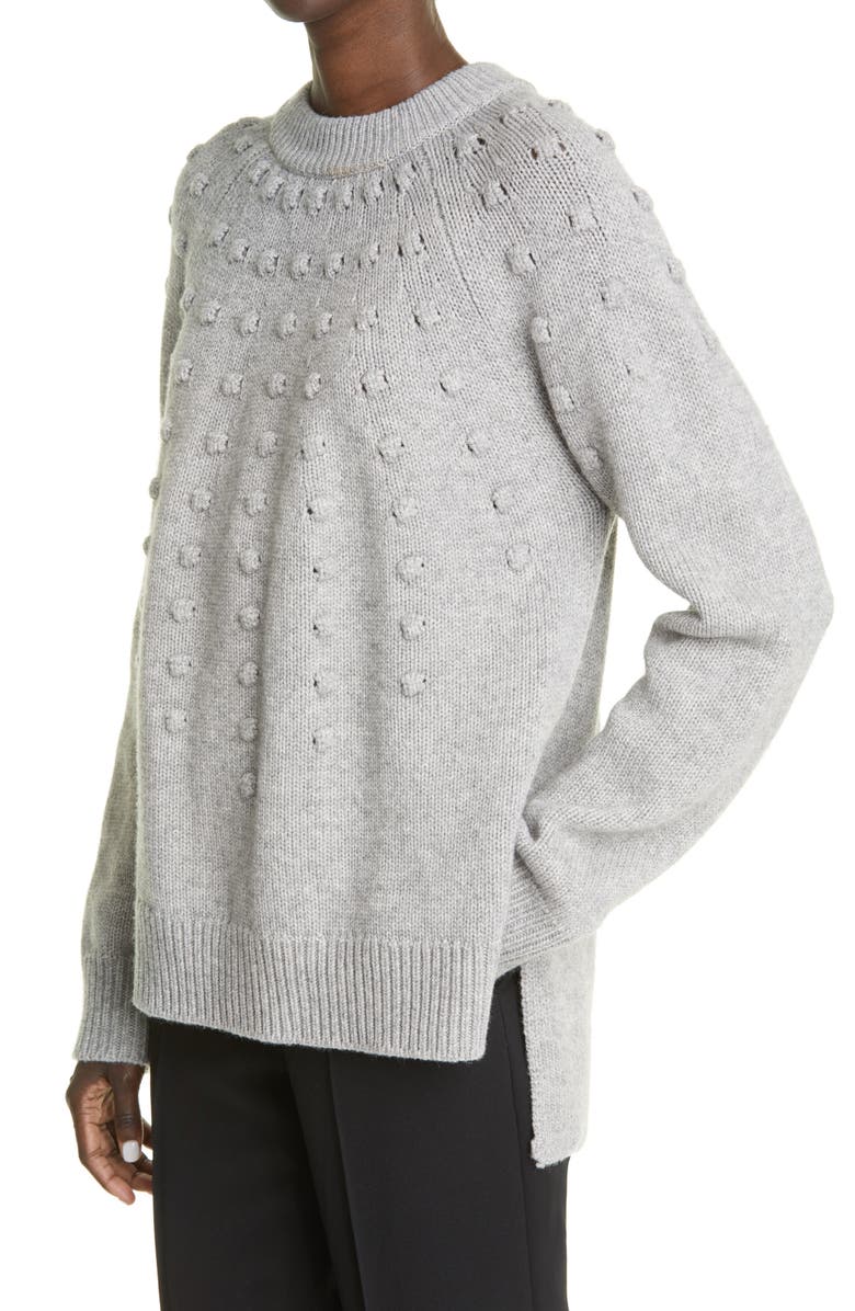 Lela Rose Popcorn Stitch Oversize Wool & Cashmere Sweater, Alternate, color,