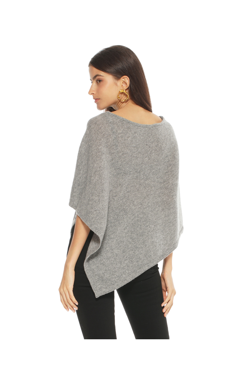 Monticelli Cashmere Pure Cashmere Capelet Poncho, Alternate, color, Melange Grey