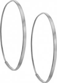 LANA 14K Gold Small Flat Magic Hoops
