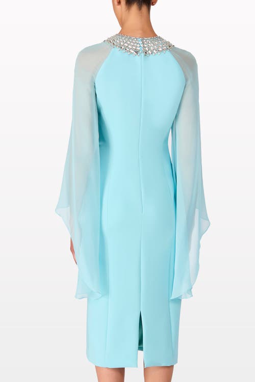 Jenny Packham Sunbeam Beaded Midi Dress In Blue