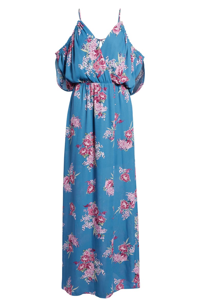 Dee Elly Cold Shoulder Maxi Dress, Alternate, color,